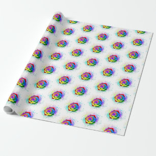 Rose des Regenbogens Geschenkpapier