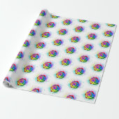 Rose des Regenbogens Geschenkpapier (Ungerollt)