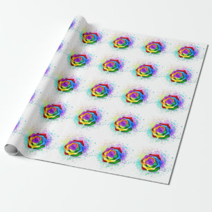 Rose des Regenbogens Geschenkpapier
