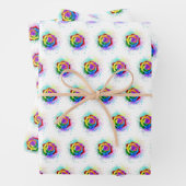 Rose des Regenbogens Geschenkpapier Set (Beispiel)