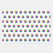 Rose des Regenbogens Geschenkpapier Set (Vorderseite)
