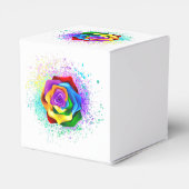 Rose des Regenbogens Geschenkschachtel (Rückseite)