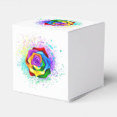 Rose des Regenbogens Geschenkschachtel (Rückseite)