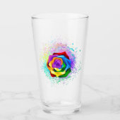Rose des Regenbogens Glas (Vorderseite)