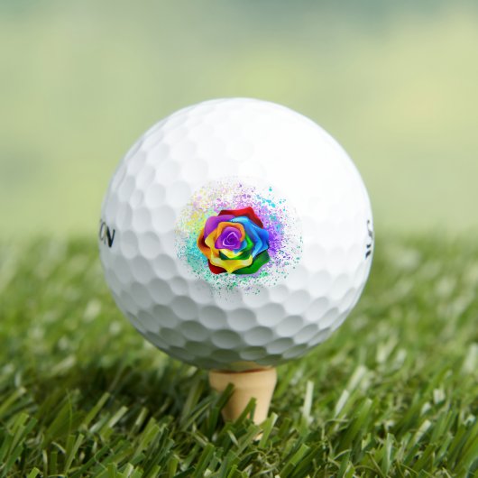 Rose des Regenbogens Golfball (Insitu T-Shirt)