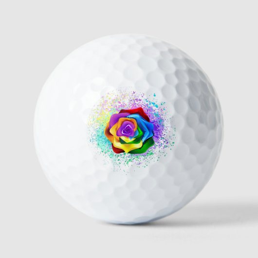 Rose des Regenbogens Golfball (Vorderseite)