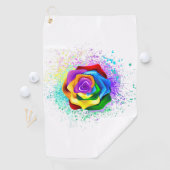 Rose des Regenbogens Golfhandtuch (Insitu)