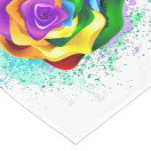 Rose des Regenbogens Großer Tischläufer (Ecke)