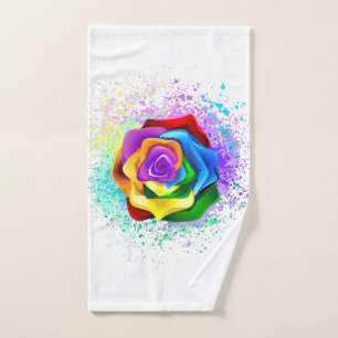 Rose des Regenbogens Handtuch