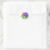 Rose des Regenbogens Herz-Aufkleber (Tasche)