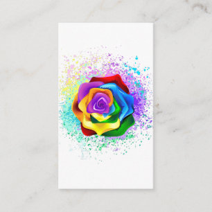 Rose des Regenbogens Hinweiskarte