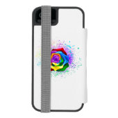 Rose des Regenbogens Incipio iPhone Geldbeutel-Hülle (Folio Rückseite)