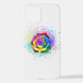 Rose des Regenbogens iPhone Hülle (Rückseite)