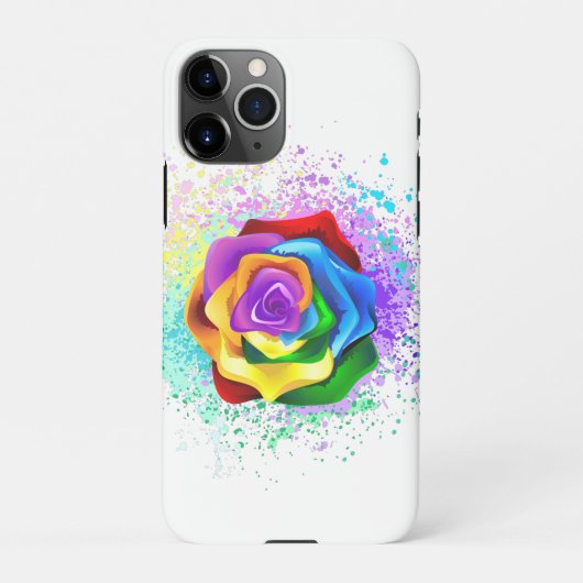 Rose des Regenbogens iPhone Hülle (Rückseite)