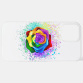 Rose des Regenbogens iPhone Hülle (Hinten horizontal)