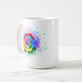 Rose des Regenbogens Kaffeetasse (Vorderseite Links)