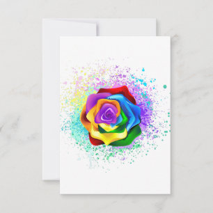 Rose des Regenbogens Karte