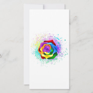 Rose des Regenbogens Karte