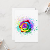 Rose des Regenbogens Karte (Vorderseite/Rückseite Beispiel)