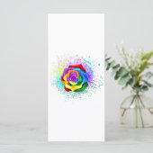Rose des Regenbogens Karte (Stehend Vorderseite)