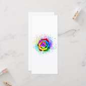 Rose des Regenbogens Karte (Vorderseite/Rückseite Beispiel)