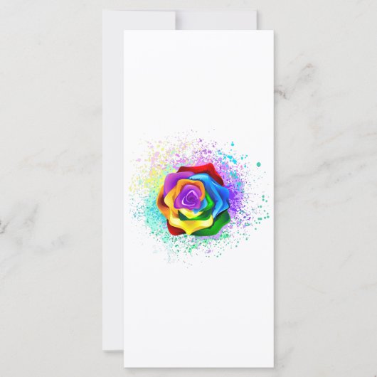 Rose des Regenbogens Karte (Vorderseite)