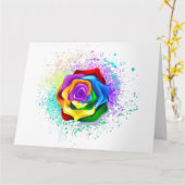 Rose des Regenbogens Karte (Gelbe Blume)
