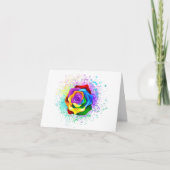 Rose des Regenbogens Karte (Vorderseite)