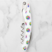 Rose des Regenbogens Kellnermesser (Vorderseite)