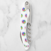 Rose des Regenbogens Kellnermesser (Rückseite)