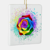 Rose des Regenbogens Keramikornament (Rechts)