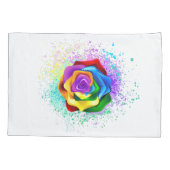 Rose des Regenbogens Kissenbezug (Rückseite)