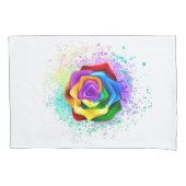Rose des Regenbogens Kissenbezug (Vorderseite)