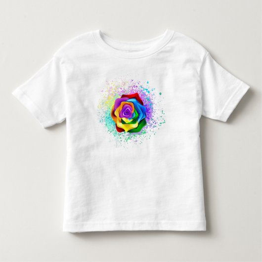 Rose des Regenbogens Kleinkind T-shirt (Vorderseite)