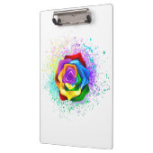 Rose des Regenbogens Klemmbrett (Links)
