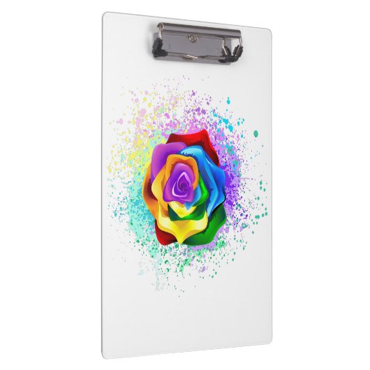 Rose des Regenbogens Klemmbrett (Rechts)