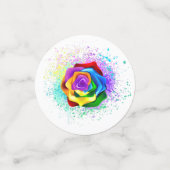 Rose des Regenbogens Konfetti (Klein Vorderseite)