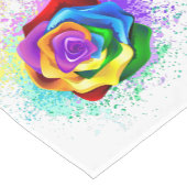 Rose des Regenbogens Kurzer Tischläufer (Ecke)