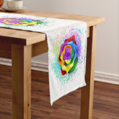 Rose des Regenbogens Kurzer Tischläufer (Beispiel)