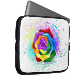 Rose des Regenbogens Laptopschutzhülle (Vorne Rechts)