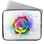 Rose des Regenbogens Laptopschutzhülle (Vorderseite)