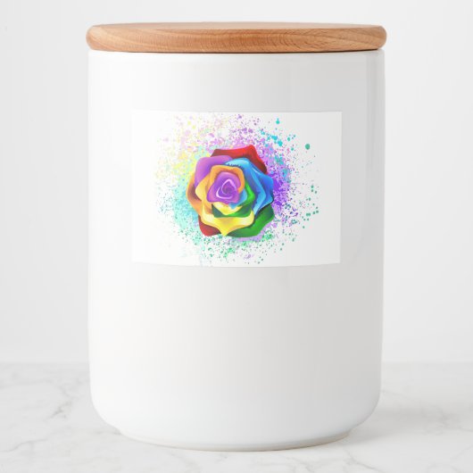 Rose des Regenbogens Lebensmitteletikett (Vorderseite)
