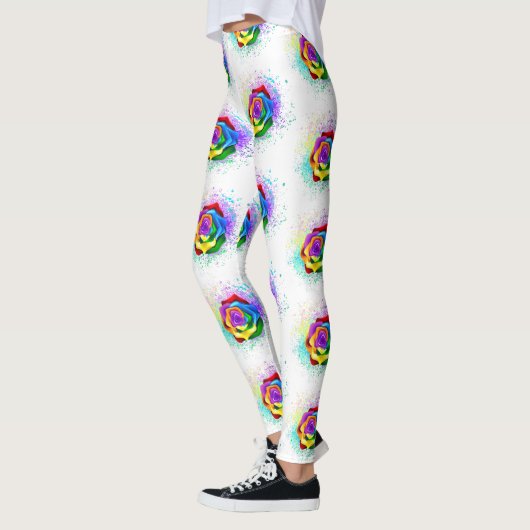 Rose des Regenbogens Leggings (Links)