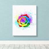 Rose des Regenbogens Leinwanddruck (Insitu (Holzboden))