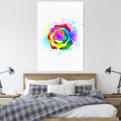 Rose des Regenbogens Leinwanddruck (Insitu (Schlafzimmer))