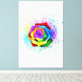 Rose des Regenbogens Leinwanddruck (Insitu (Holzboden))