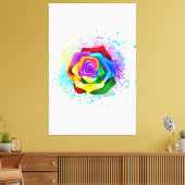 Rose des Regenbogens Leinwanddruck (Insitu (Wohnzimmer))
