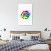 Rose des Regenbogens Leinwanddruck (Insitu (Schlafzimmer))