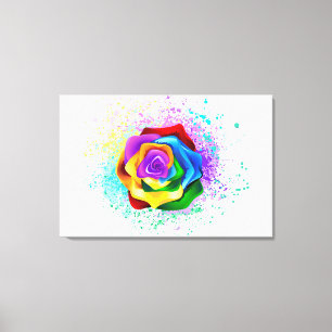 Rose des Regenbogens Leinwanddruck