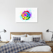 Rose des Regenbogens Leinwanddruck (Insitu (Schlafzimmer))